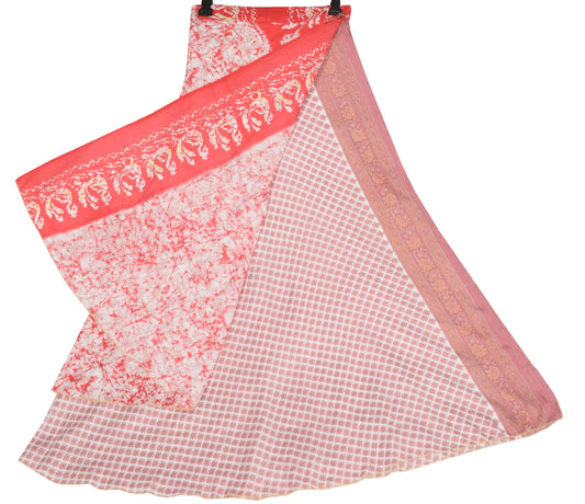 Sushila Vintage Art Silk Saree Magic Floral Wrap Reversible Skirt Beach Dress