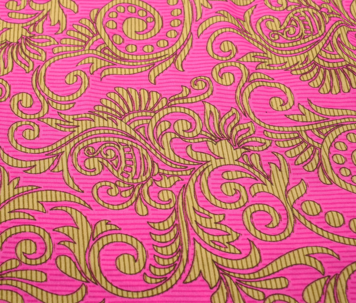 Sushila Vintage Art Silk Saree Magic Wrap Floral Pink Reversible Skirt Beach Dress