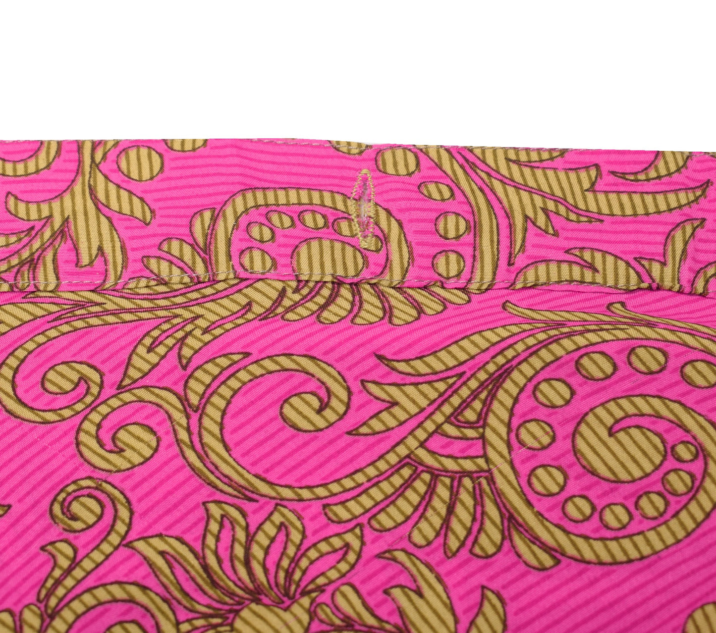 Sushila Vintage Art Silk Saree Magic Wrap Floral Pink Reversible Skirt Beach Dress