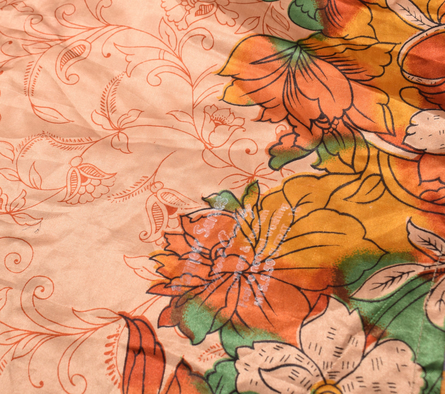 Sushila Vintage Art Silk Saree Magic Wrap Reversible Skirt Floral Beach Dress