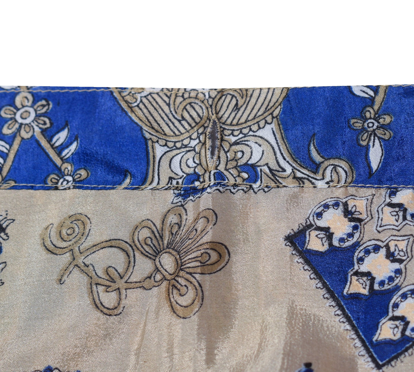 Sushila Vintage Art Silk Saree Magic Wrap 2 Layer Reversible Skirt Beach Dress