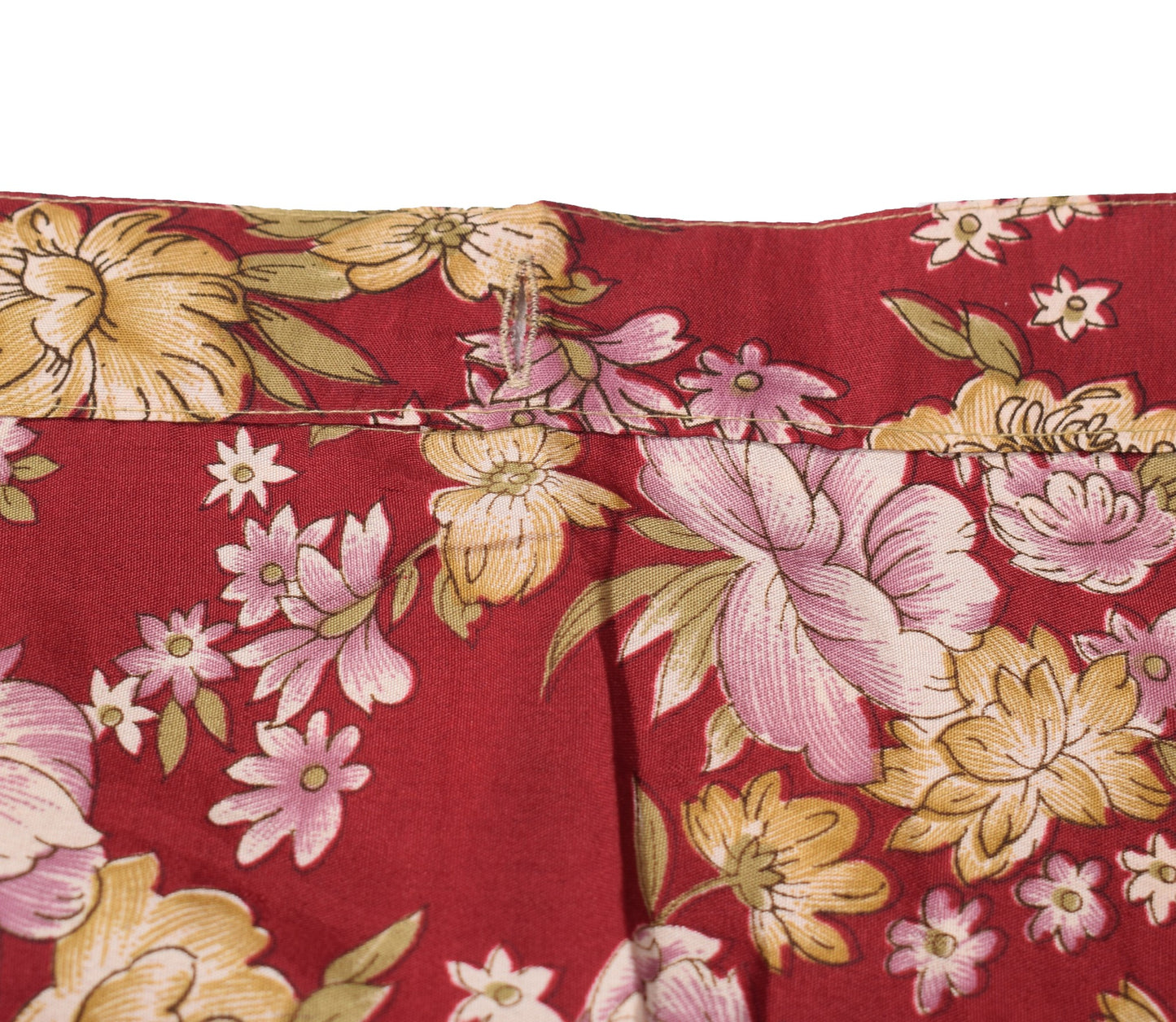 Sushila Vintage Art Silk Saree Magic Wrap Reversible Skirt Maroon Polka Dot Dress