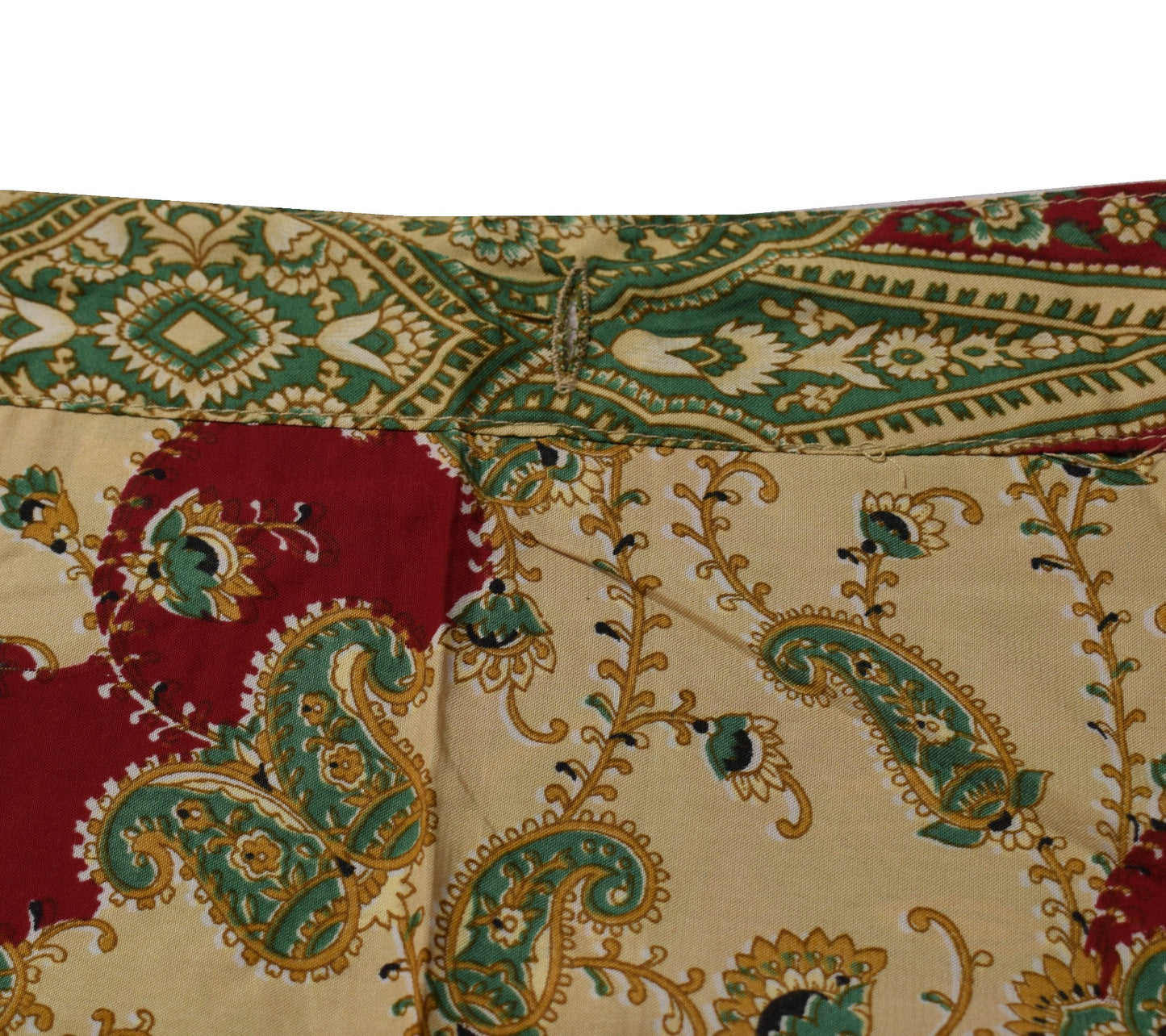 Sushila Vintage Saree Magic Wrap Reversible Skirt Art Silk Maroon Beach Dress
