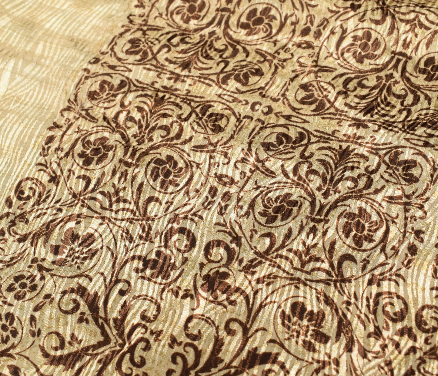 Sushila Vintage Saree Magic Wrap Reversible Skirt Floral Art Silk Beach Dress