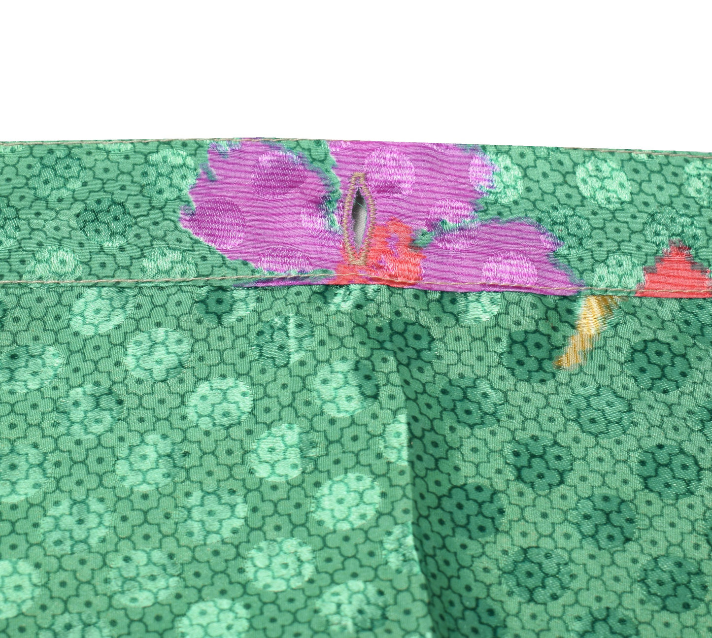 Sushila Vintage Teal Green Art Silk Saree Magic Wrap Reversible Skirt Beach Dress