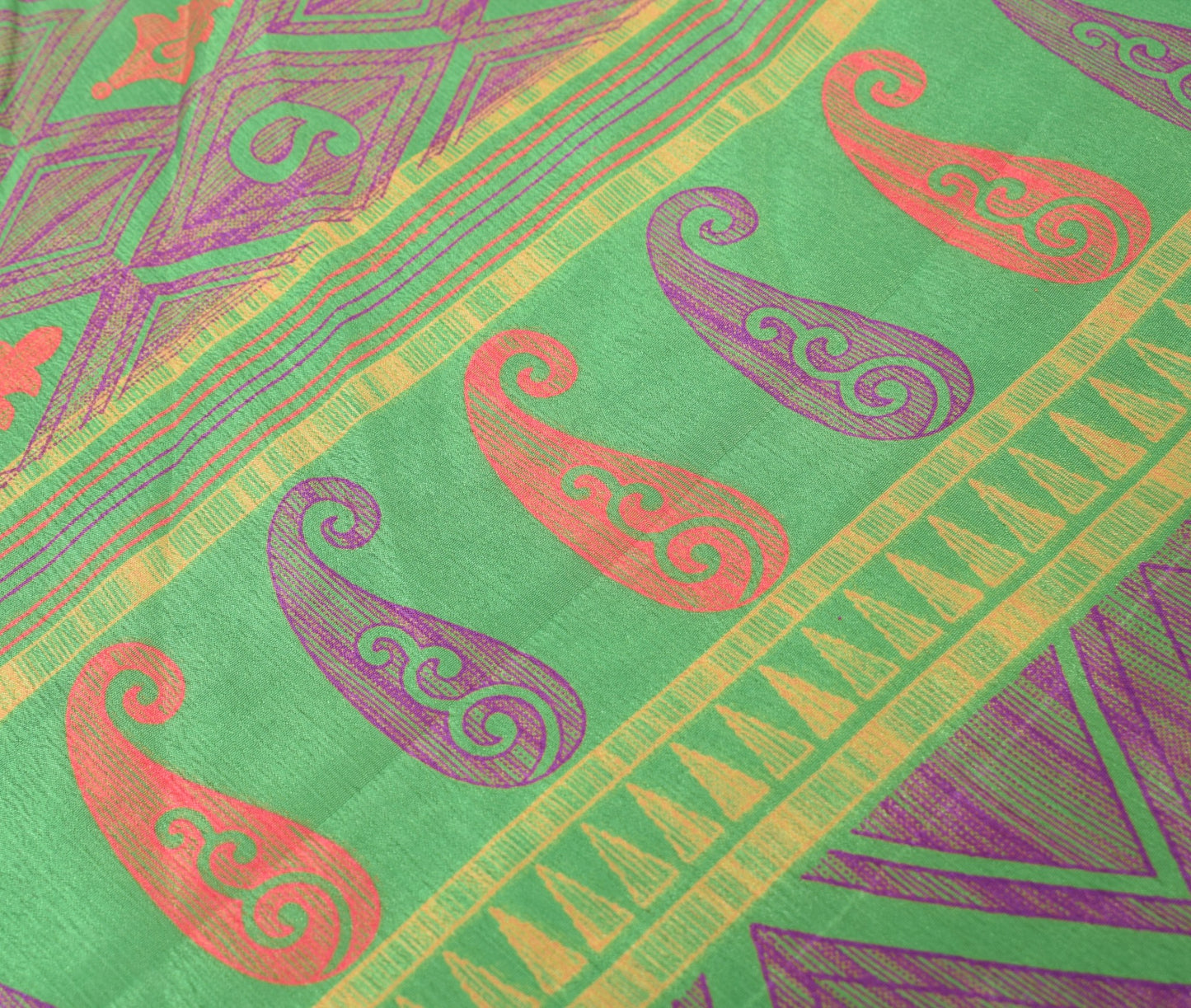 Sushila Vintage Saree Magic Wrap Reversible Skirt Art Silk Beach Dress Maroon