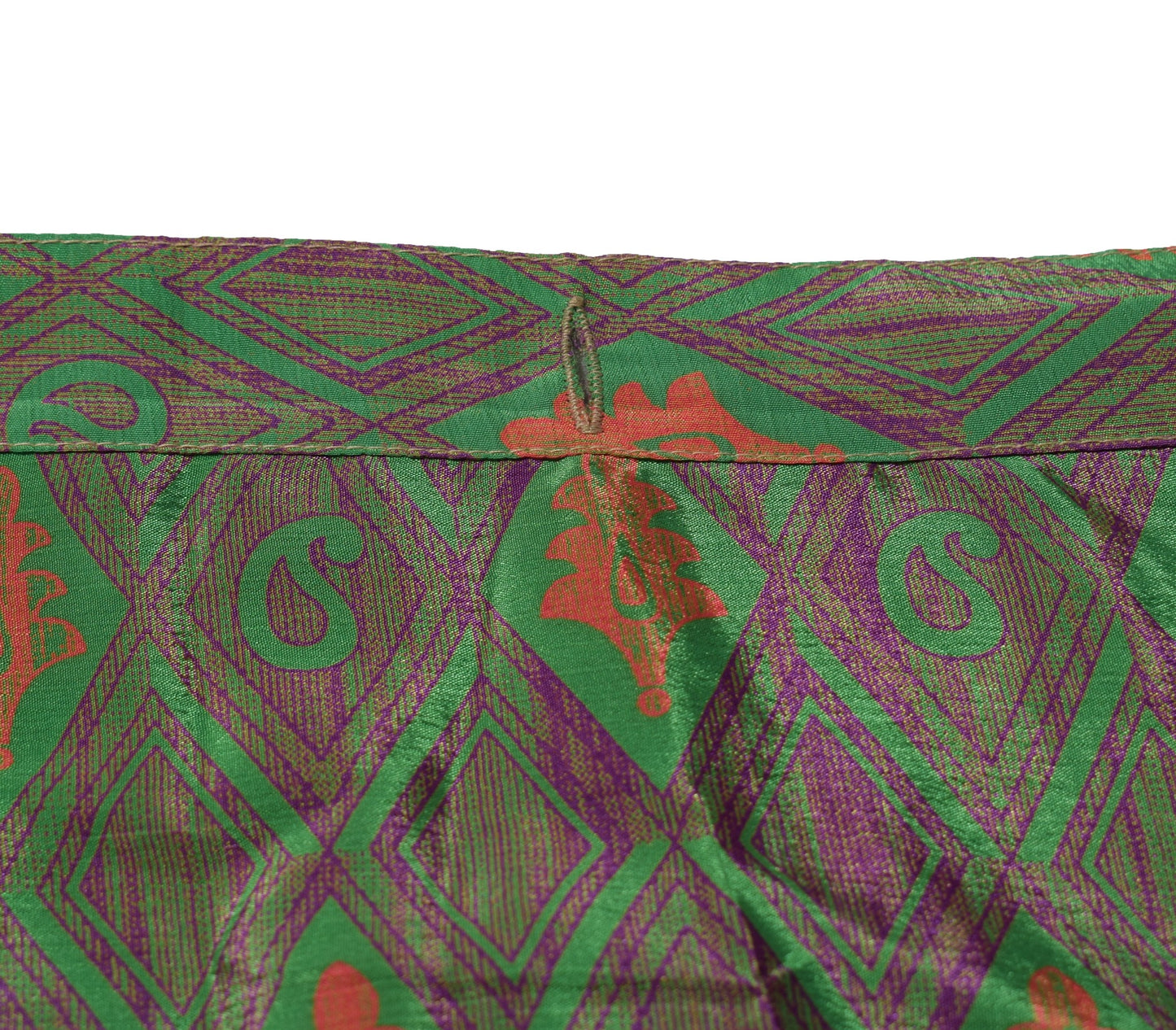 Sushila Vintage Saree Magic Wrap Reversible Skirt Art Silk Beach Dress Maroon