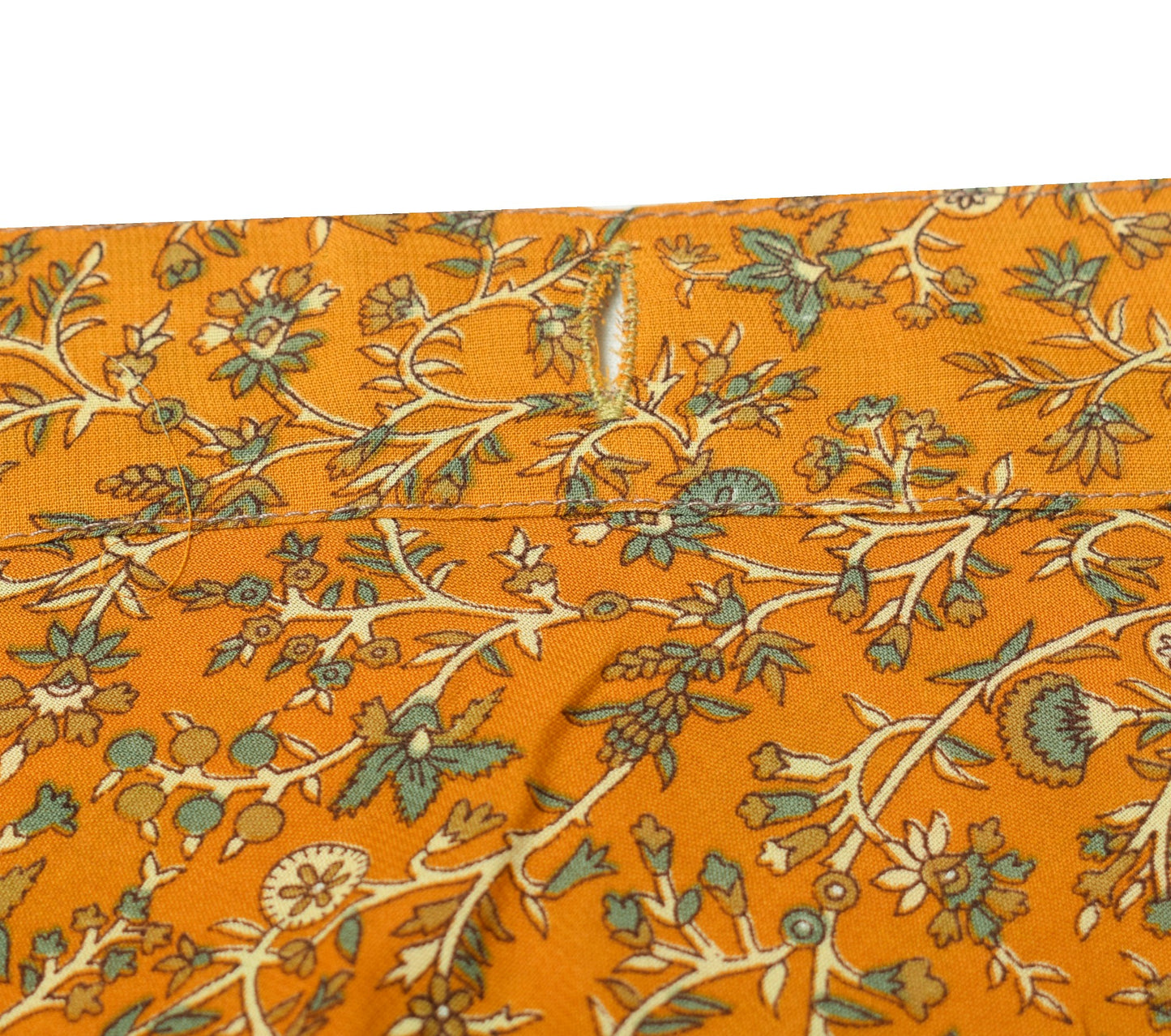 Sushila Vintage Art Silk Saree Magic Wrap Reversible Skirt Brown Floral Beach Dress