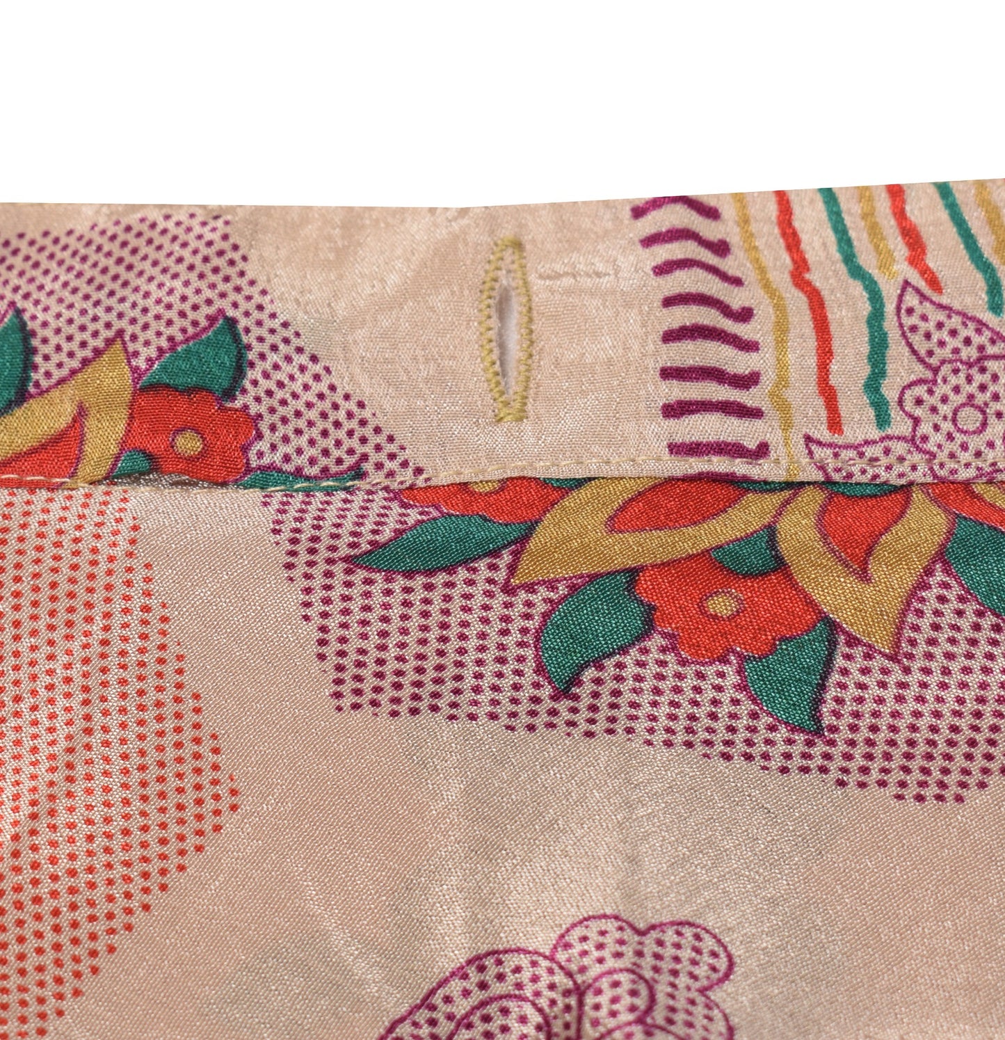 Sushila Vintage Magic Wrap Floral Art Silk Saree Reversible Skirt Beach Dress