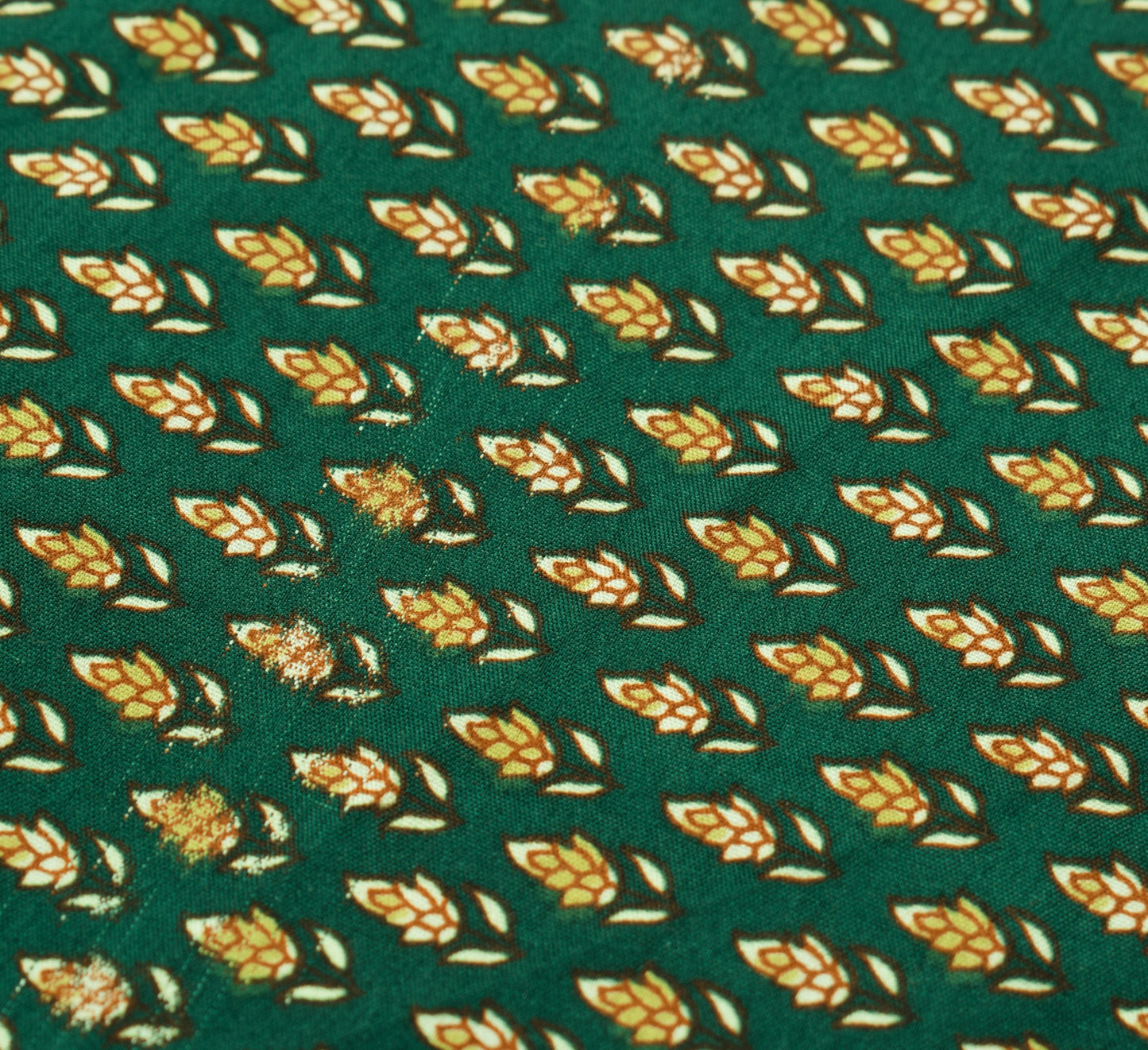 Sushila Vintage Art Silk Saree Magic Wrap Reversible Skirt Green Floral Beach Dress