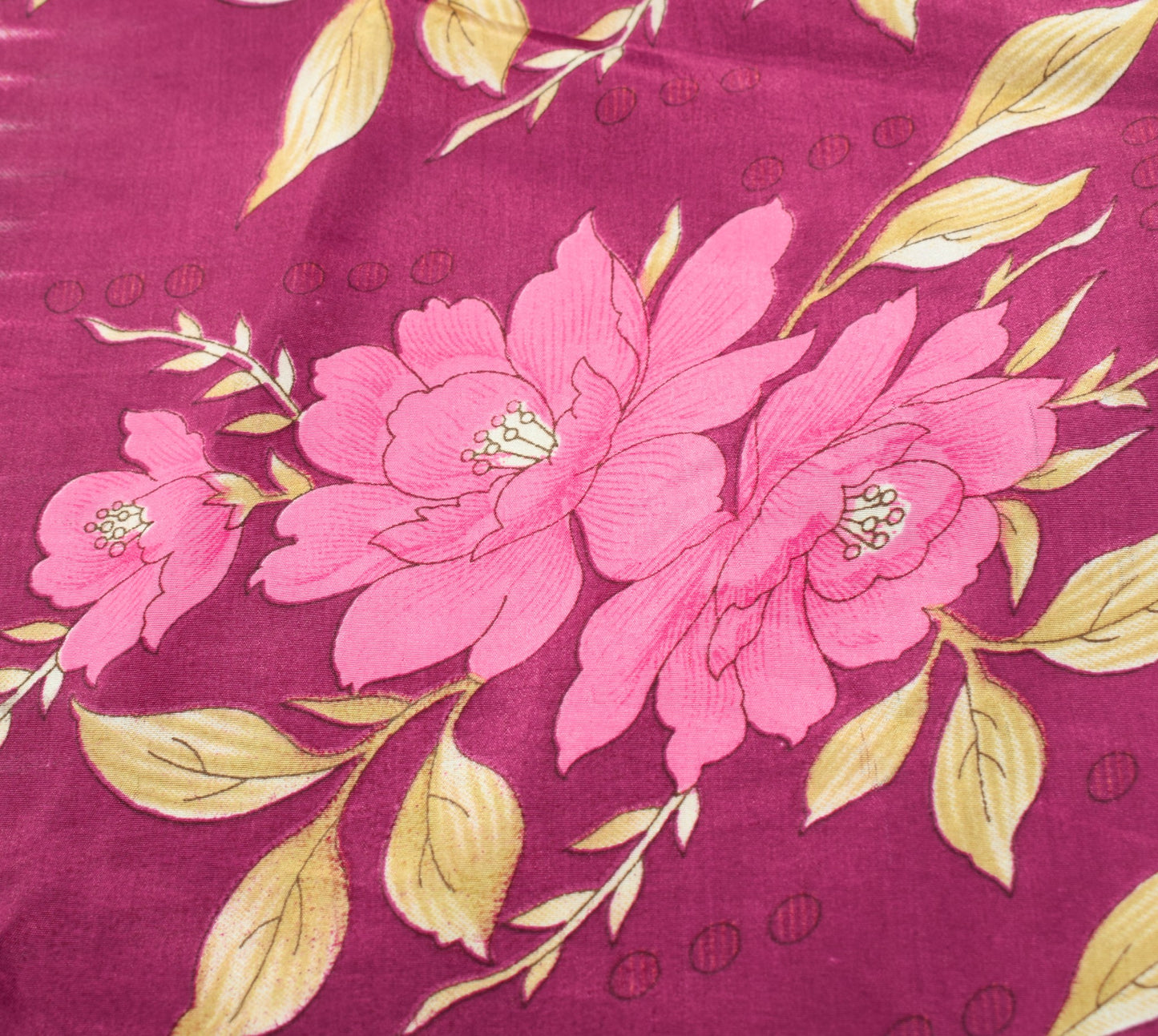 Sushila Vintage Art Silk Saree Magic Wrap Reversible Skirt Magenta Beach Dress