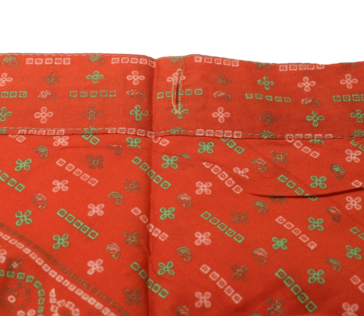 Sushila Vintage Orange Art Silk Saree Magic Wrap Reversible Skirt Beach Dress