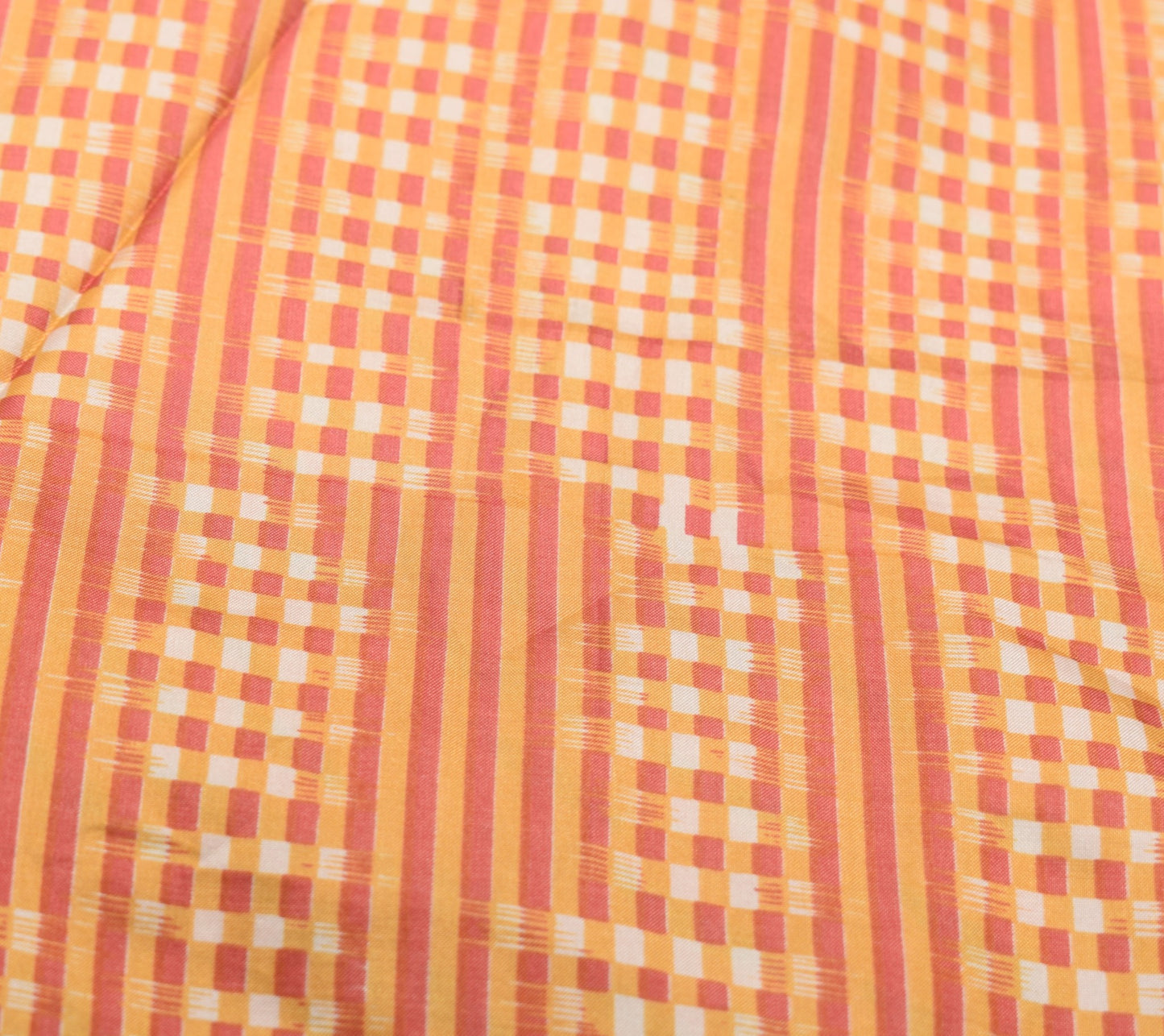 Sushila Vintage Art Silk Saree Magic Wrap Reversible Skirt Beach Dress Orange