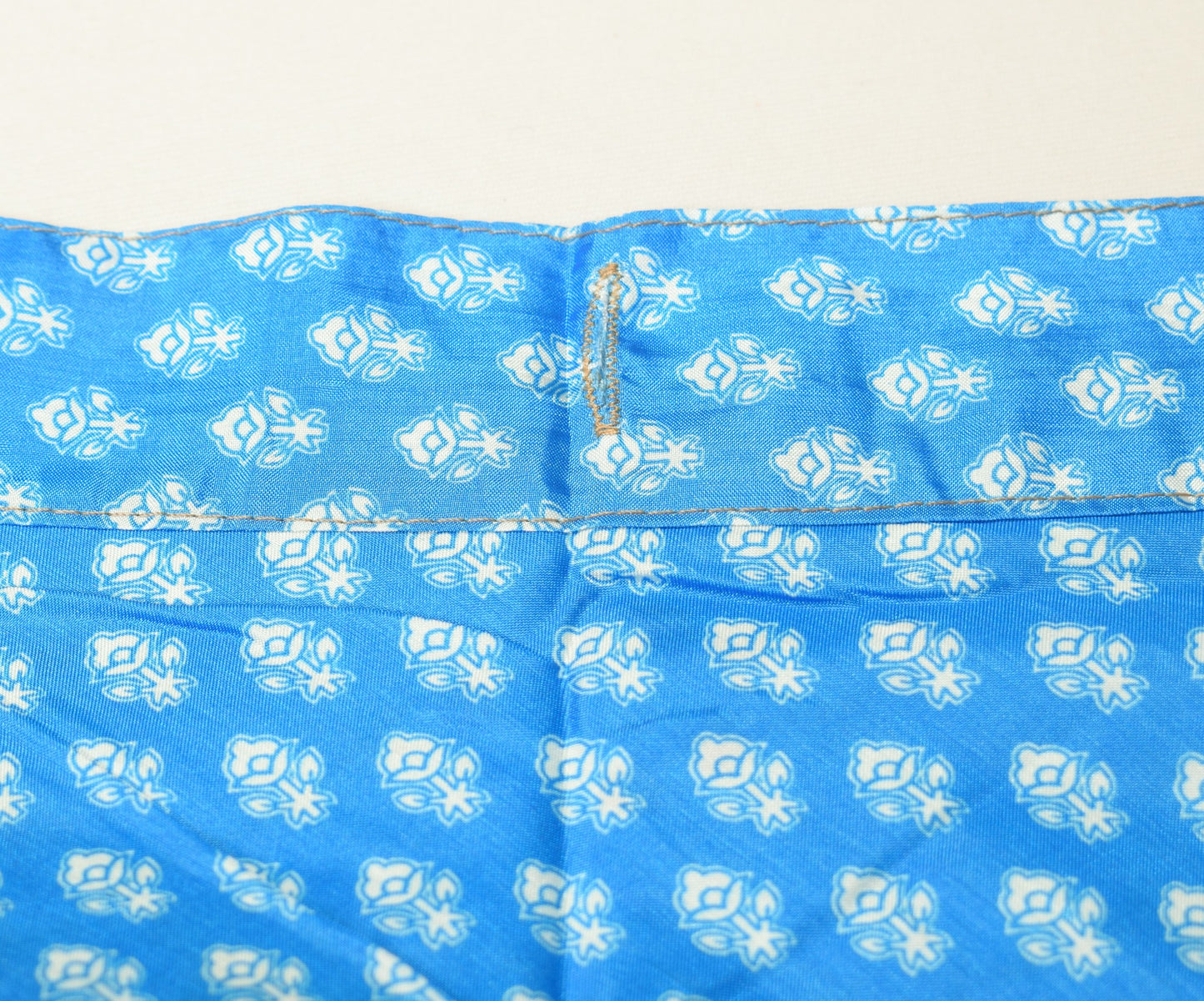 Sushila Vintage Sky Blue Art Silk Saree Magic Wrap Reversible Skirt Beach Dress
