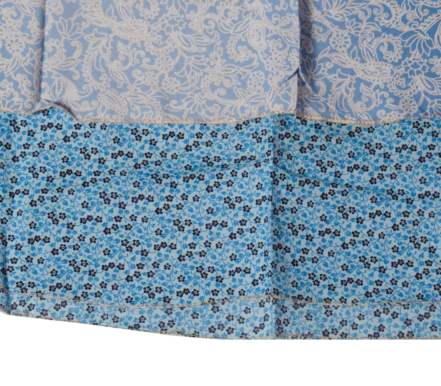 Sushila Vintage Art Silk Saree Magic Wrap Reversible Skirt Beach Dress Floral Hippie