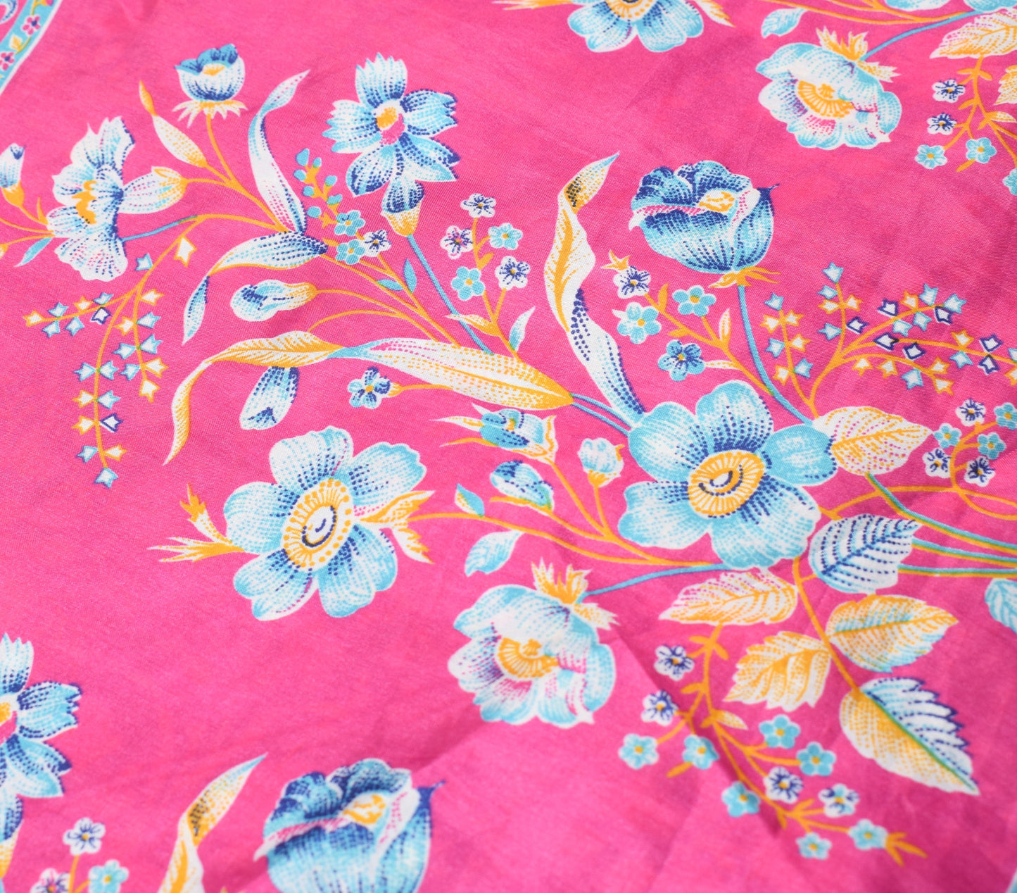 Sushila Vintage Art Silk Saree Pink Magic Wrap Reversible Skirt Beach Dress Boho