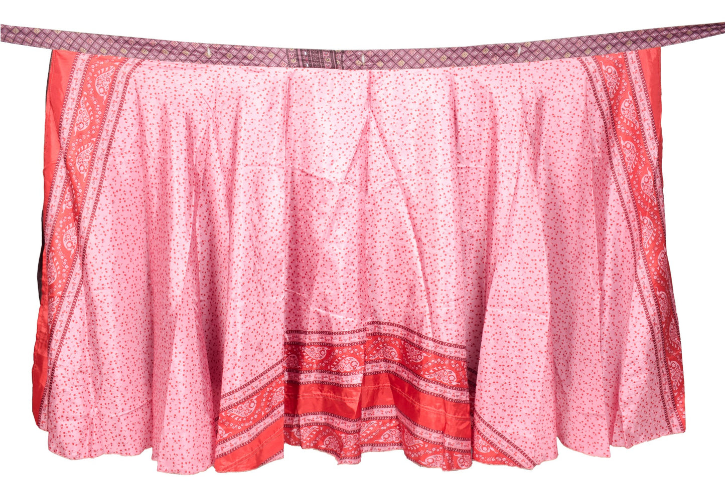 Sushila Vintage Art Silk Mauve Saree Magic Wrap Reversible Skirt Beach Dress
