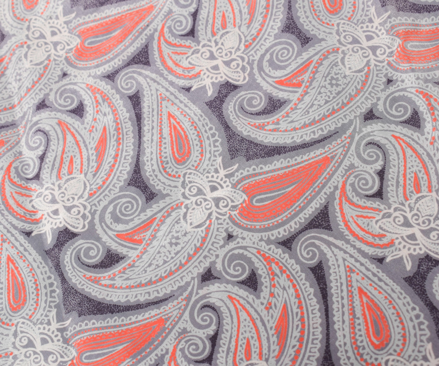 Sushila Vintage Gray Paisley Saree Magic Wrap Reversible Skirt Art Silk Beach Dress
