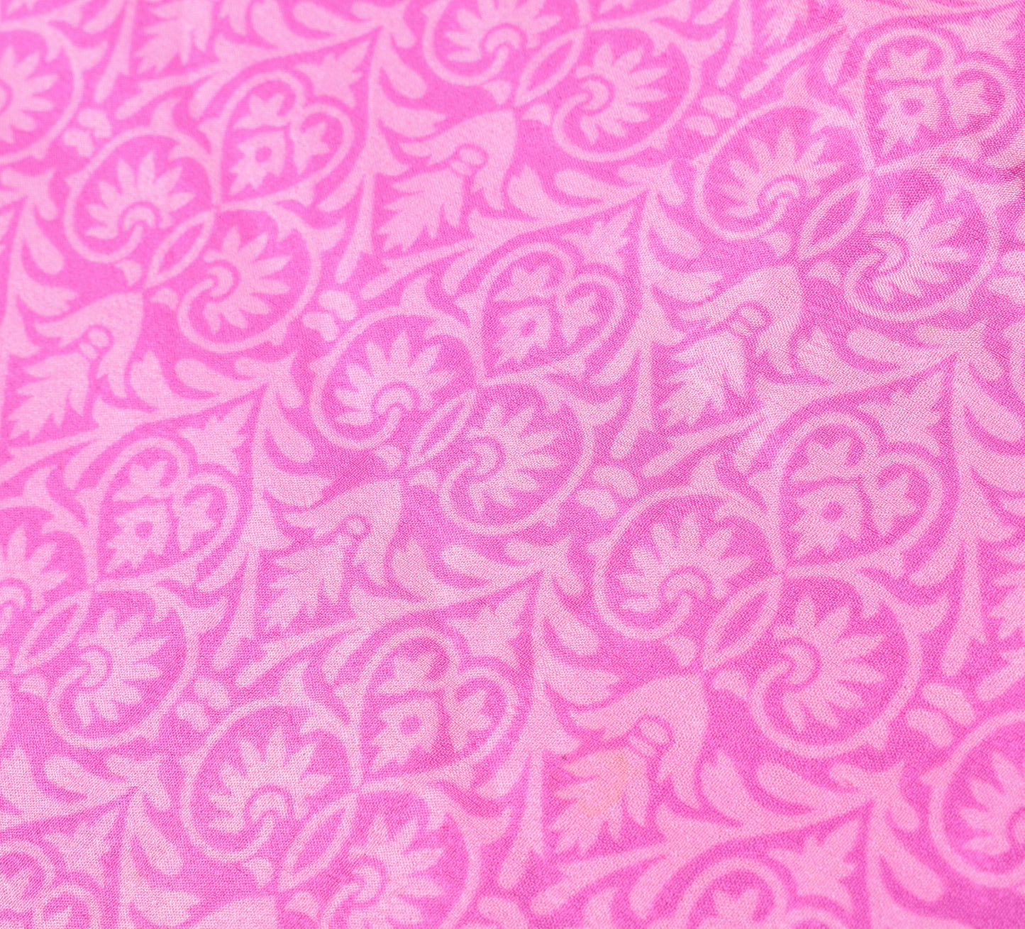 Sushila Vintage Floral Pink Saree Magic Wrap Reversible Skirt Art Silk Beach Dress