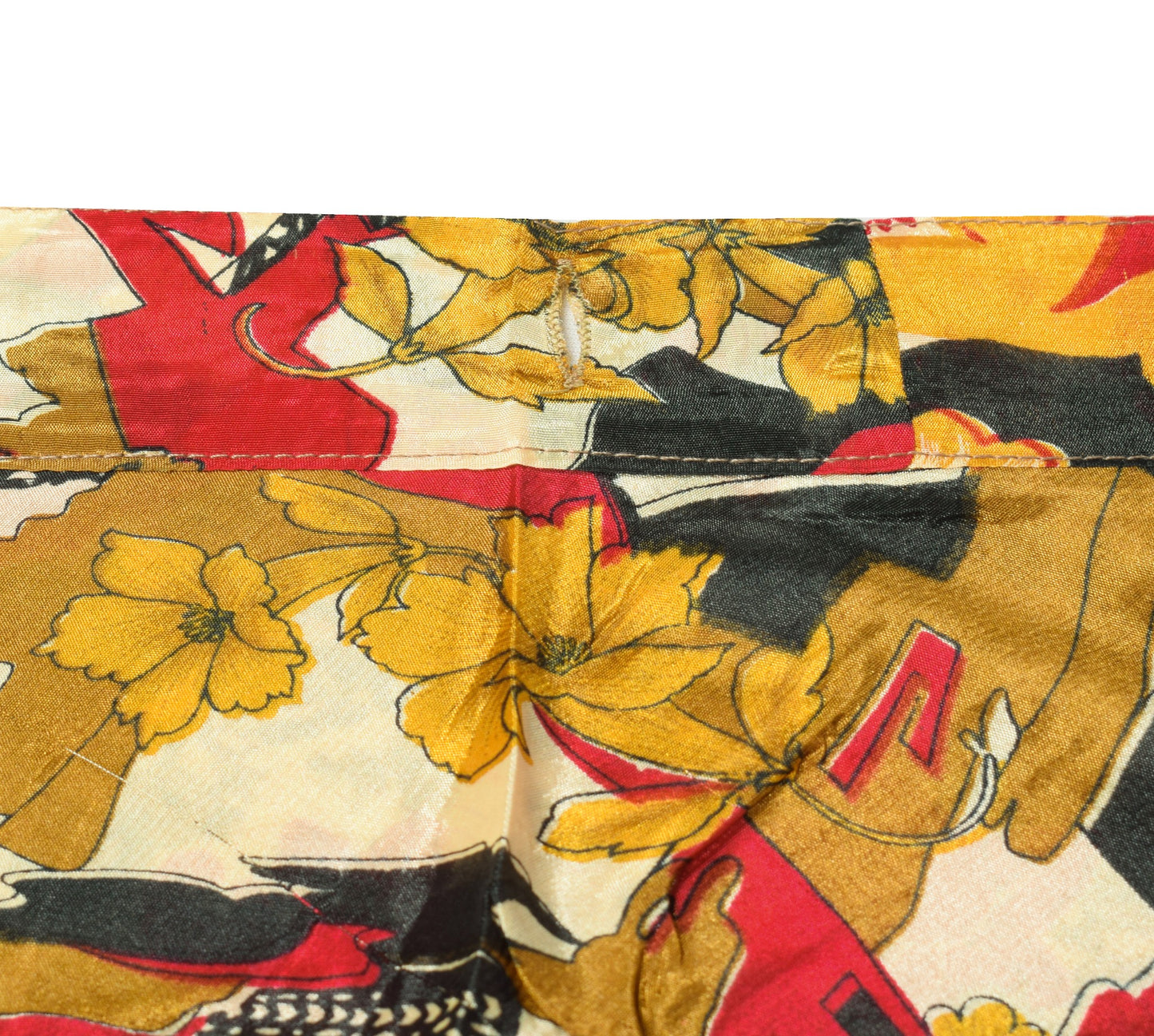 Sushila Vintage Art Silk Saree Beige Magic Wrap Reversible Skirt Beach Dress