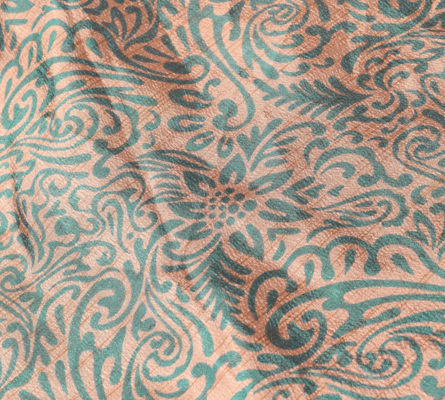 Sushila Vintage Gray Green Saree Magic Wrap Reversible Skirt Art Silk Beach Dress