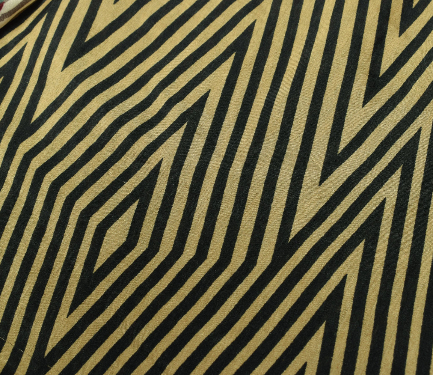 Sushila Vintage Art Silk Saree Magic Wrap Reversible Skirt Zig-Zag Beach Dress