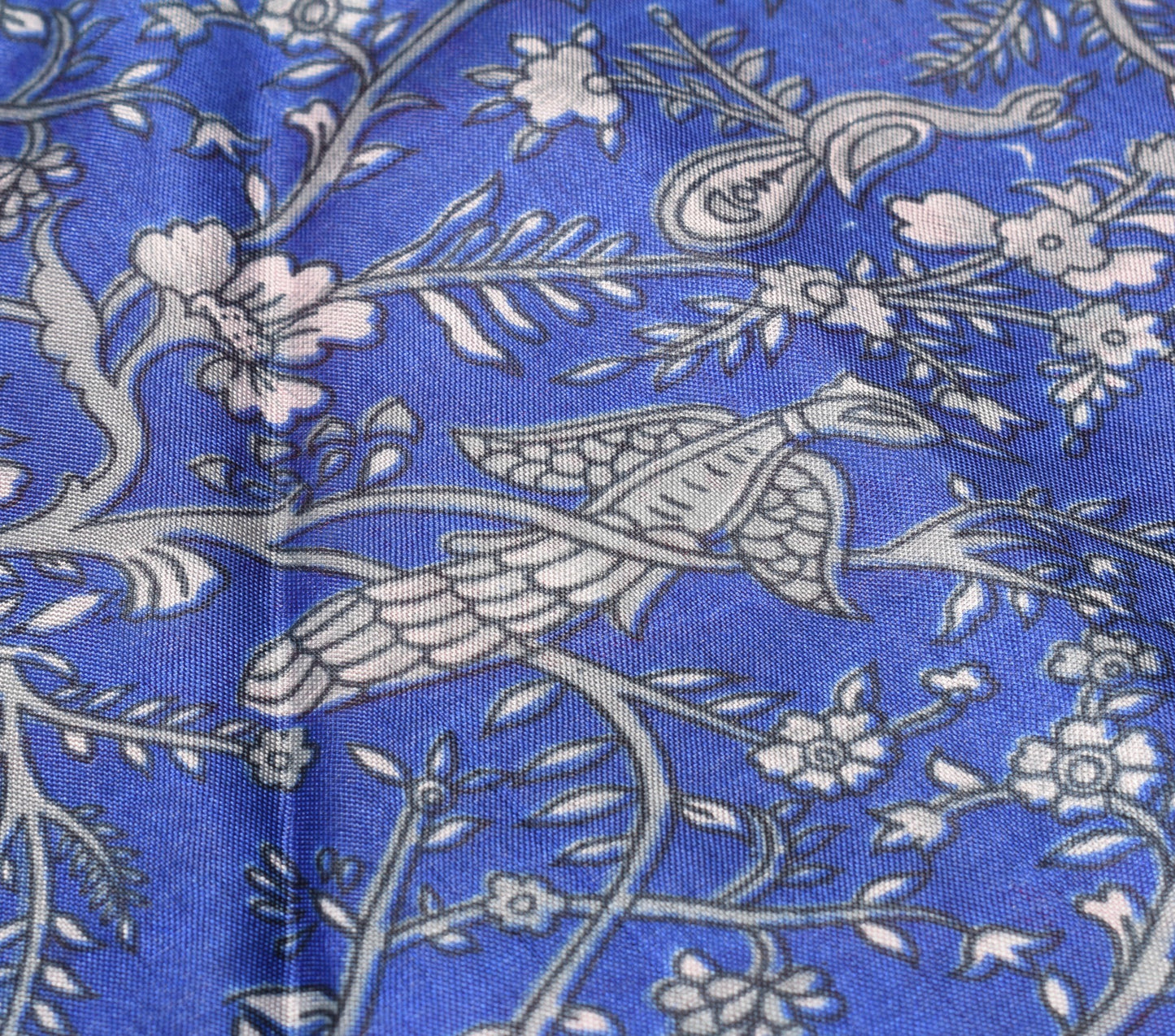 Sushila Vintage Pink Blue Saree Magic Wrap Reversible Skirt Art Silk Beach Dress