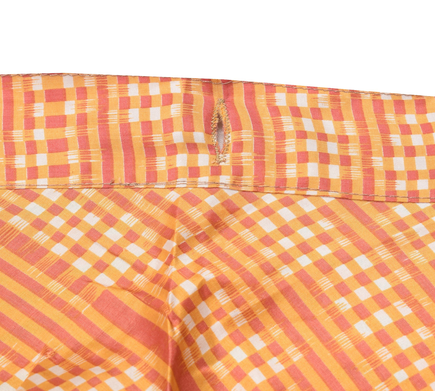 Sushila Vintage Saree Magic Wrap Art Silk Orange Reversible Skirt Beach Dress