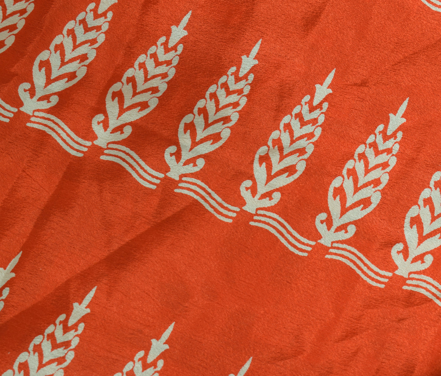 Sushila Vintage Orange Saree Magic Wrap Reversible Skirt Art Silk Beach Dress Boho