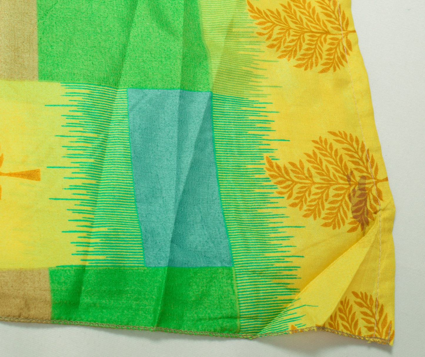 Sushila Vintage Green Blue Saree Magic Wrap Reversible Skirt Art Silk Beach Dress