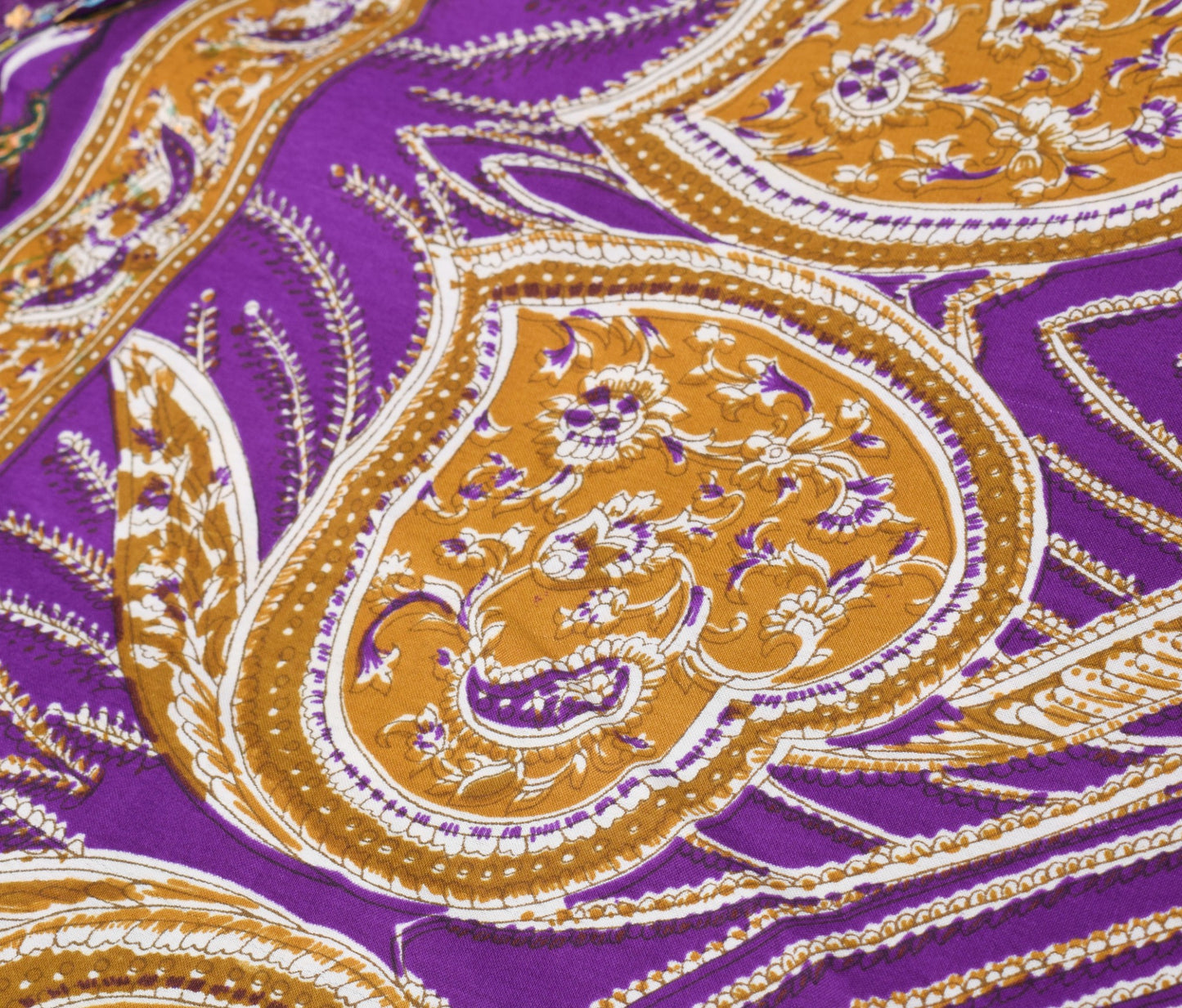 Sushila Vintage Art Silk Saree Magic Wrap Reversible Skirt Purple Beach Dress