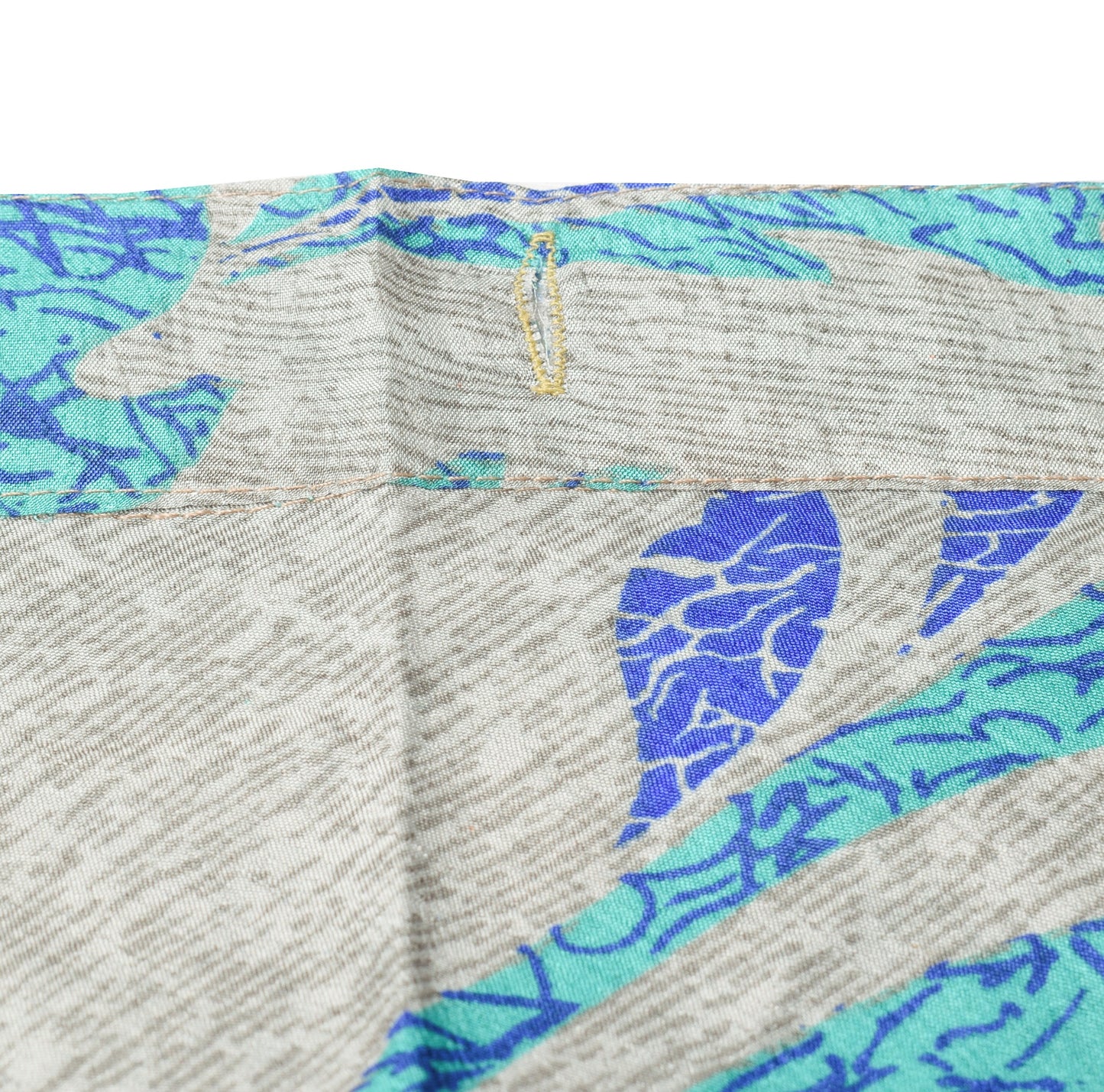 Sushila Vintage Art Silk Saree Magic Wrap Gray Reversible Skirt Beach Dress Wrap
