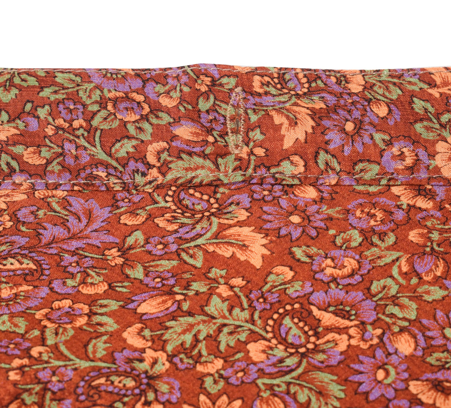 Sushila Vintage Red Saree Magic Wrap Reversible Skirt Floral Art Silk Beach Dress