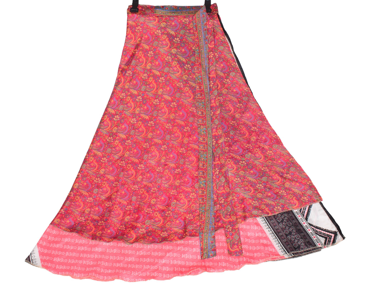 Sushila Vintage ??? Silk Saree Magic Wrap Reversible Skirt Beach Dress Clothing
