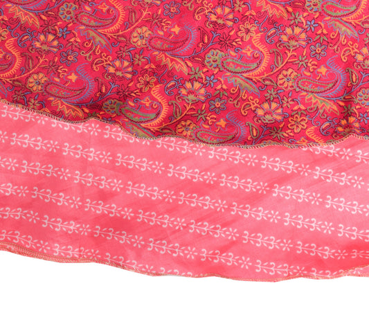 Sushila Vintage ??? Silk Saree Magic Wrap Reversible Skirt Beach Dress Clothing