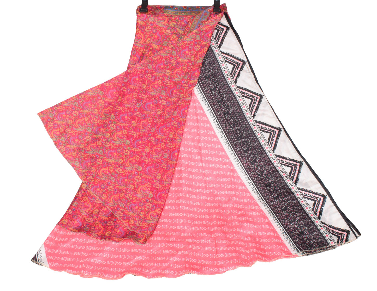 Sushila Vintage ??? Silk Saree Magic Wrap Reversible Skirt Beach Dress Clothing