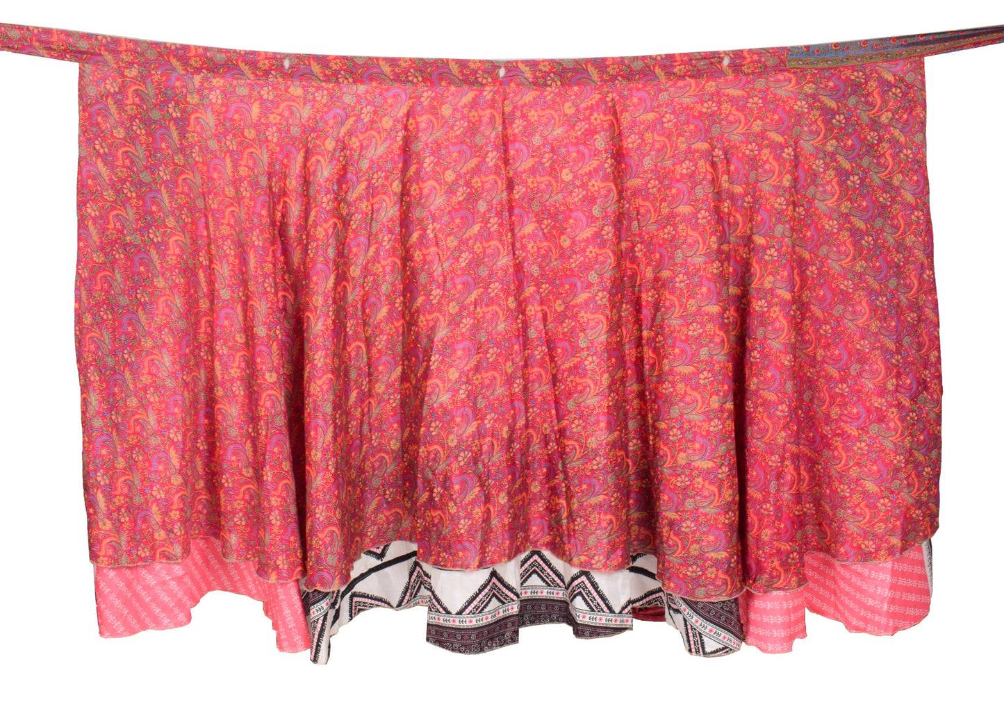 Sushila Vintage ??? Silk Saree Magic Wrap Reversible Skirt Beach Dress Clothing