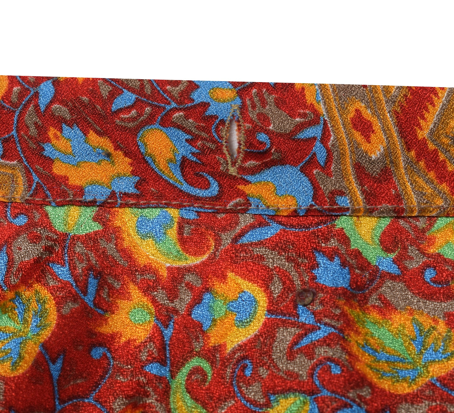 Sushila Vintage Art Silk Saree Magic Wrap Paisley Red Reversible Skirt Beach Dress