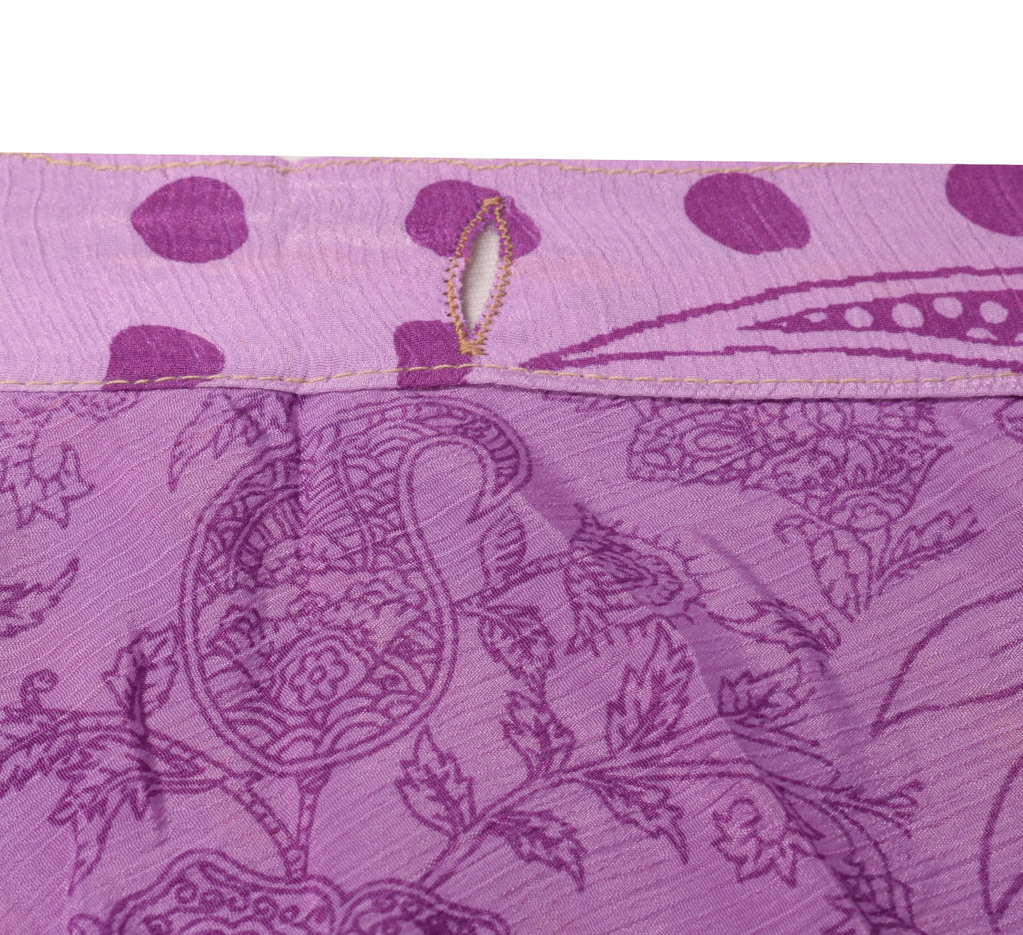 Sushila Vintage Art Silk Saree Magic Wrap Reversible Skirt Floral Beach Dress