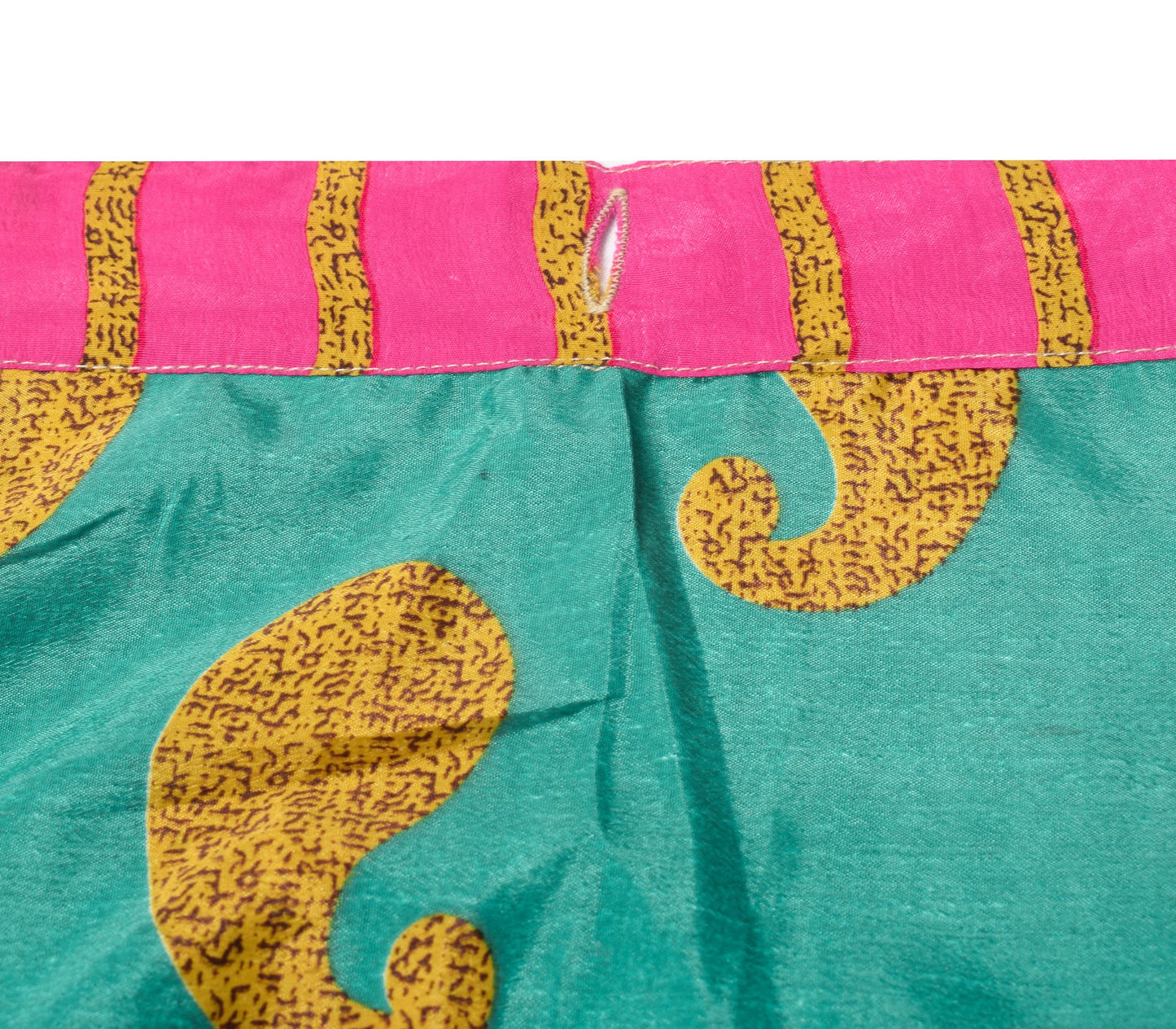 Sushila Vintage Magenta Saree Magic Wrap Reversible Skirt Art Silk Beach Dress Boho