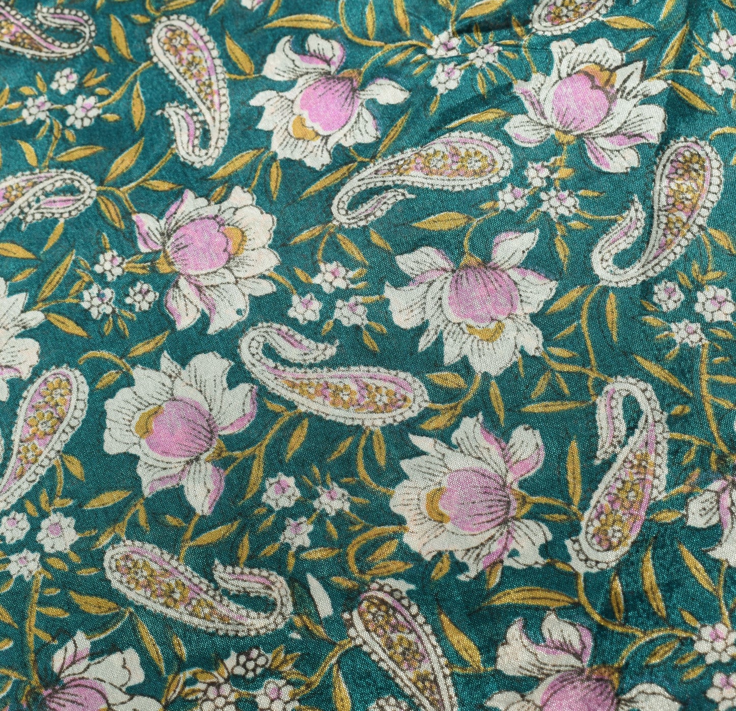 Sushila Vintage Dark Green Saree Magic Wrap Reversible Skirt Art Silk Beach Dress