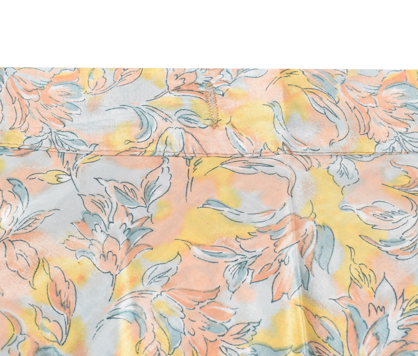 Sushila Vintage Floral Saree Magic Wrap Reversible Skirt White Art Silk Beach Dress