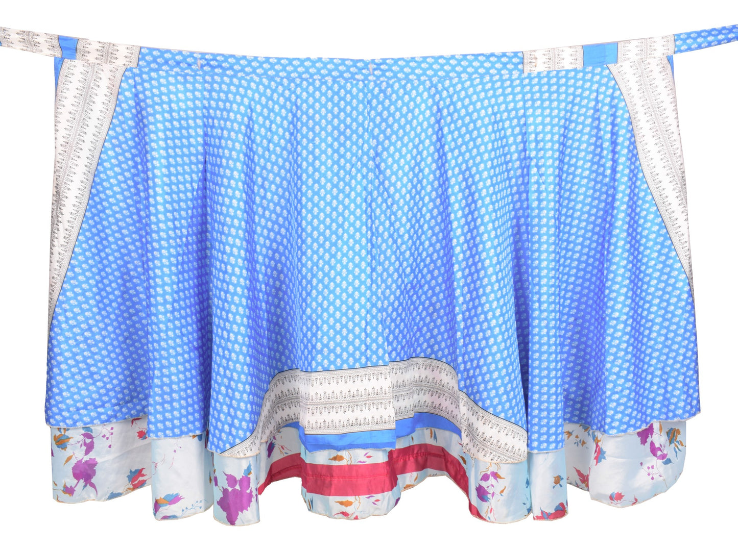 Sushila Vintage Saree Magic Wrap Reversible Skirt Beach Dress  Art Silk Hippie