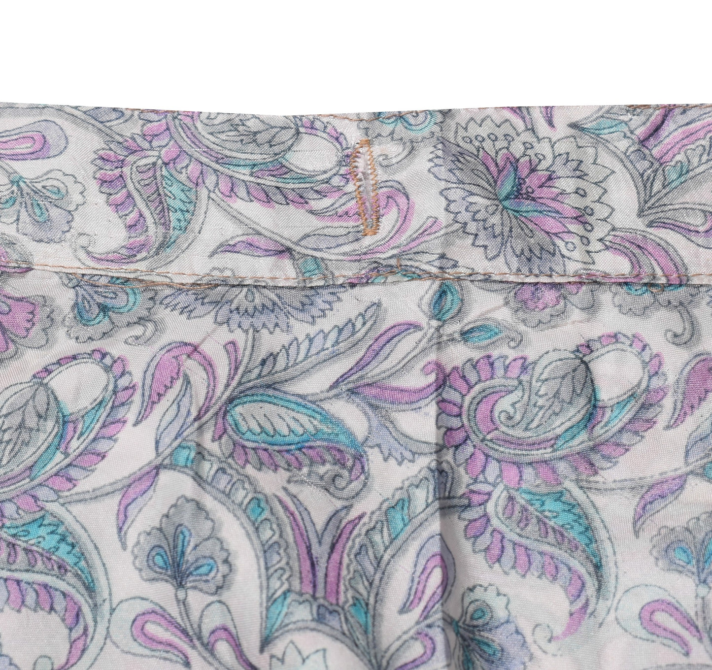Sushila Vintage ArtSilk Saree Magic Wrap Aqua Green Reversible Skirt BeachDress