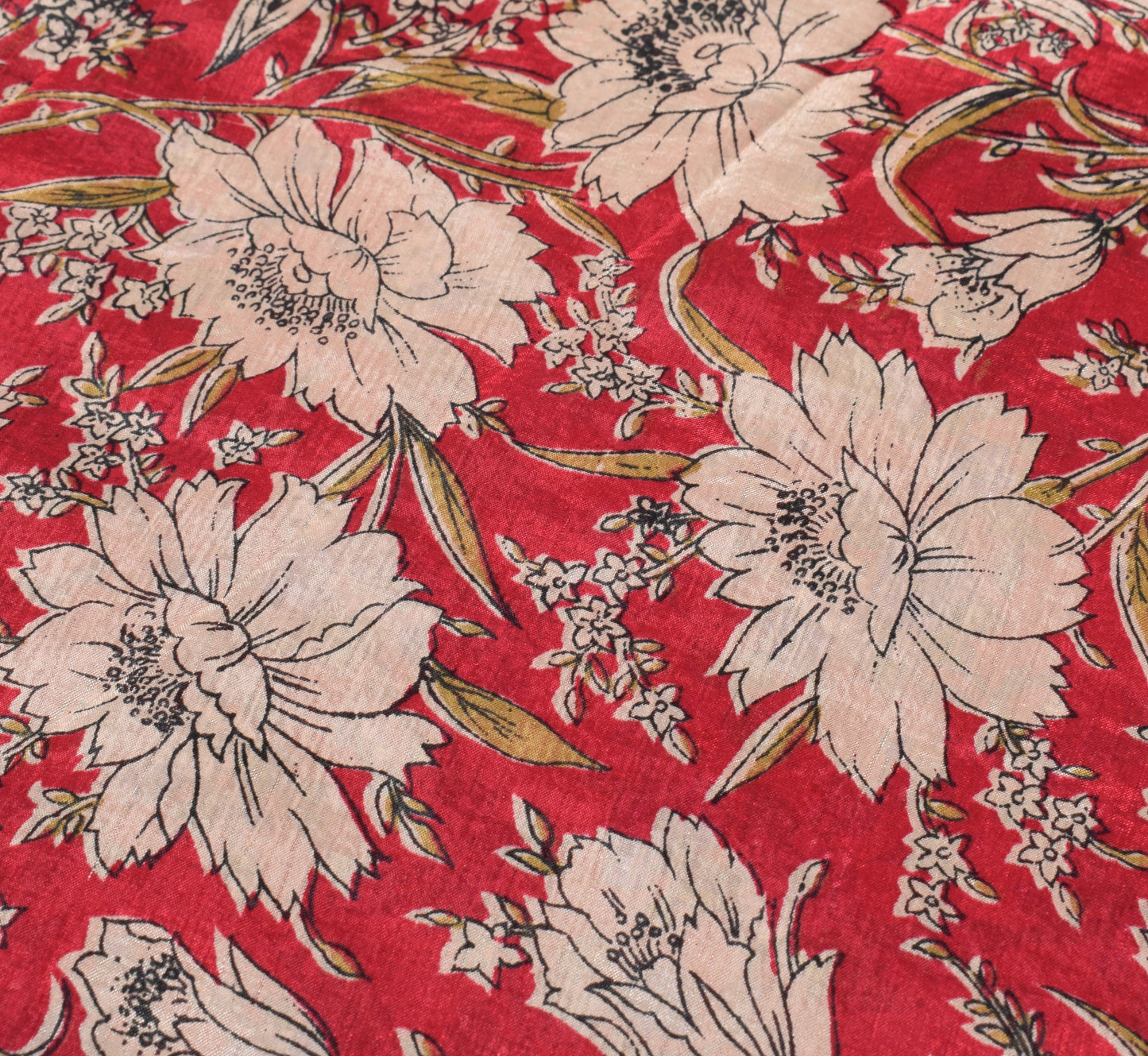 Sushila Vintage Floral Art Silk Saree Magic Wrap Reversible Skirt Beach Dress