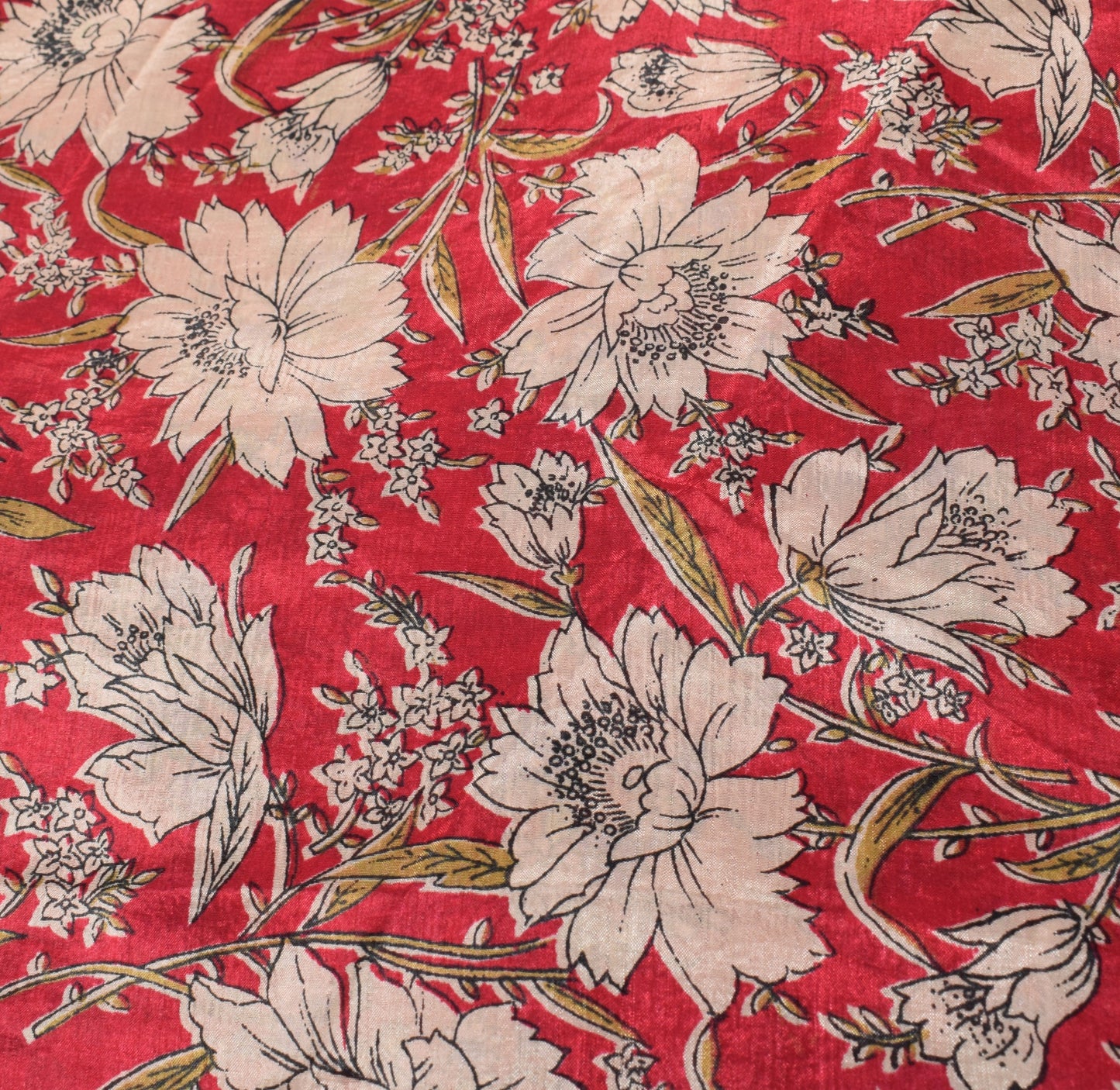 Sushila Vintage Floral Art Silk Saree Magic Wrap Reversible Skirt Beach Dress
