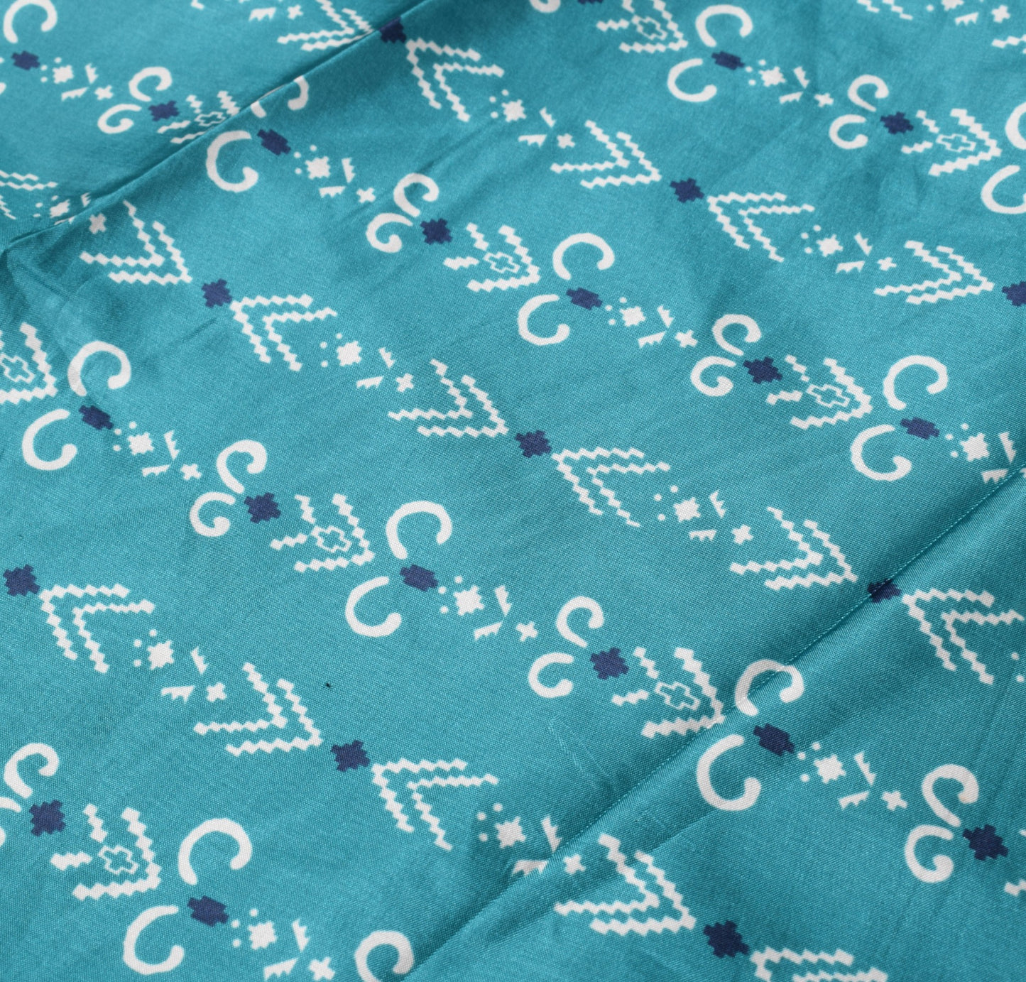 Sushila Vintage Tal Blue Art Silk Saree Magic Wrap Reversible Skirt Beach Dress