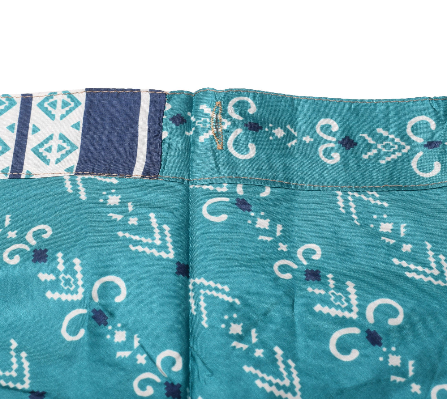 Sushila Vintage Tal Blue Art Silk Saree Magic Wrap Reversible Skirt Beach Dress