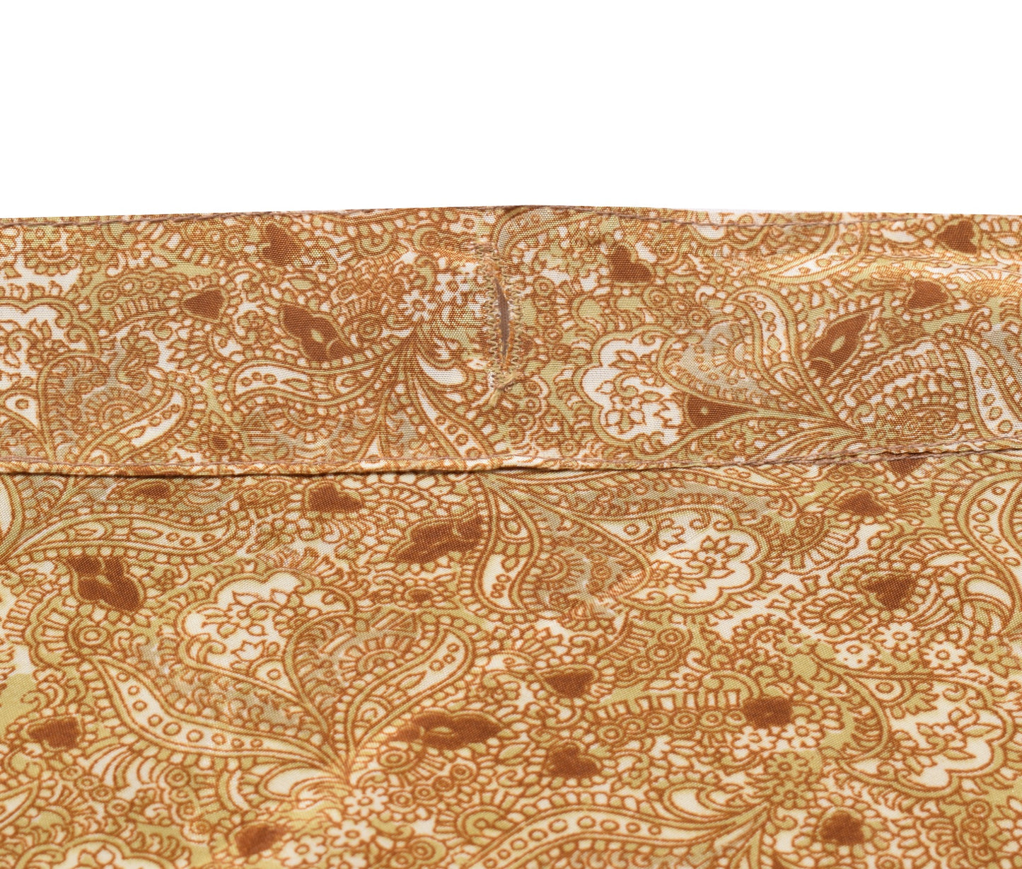 Sushila Vintage Cream Floral Saree Magic Wrap Reversible Skirt Art Silk Beach Dress