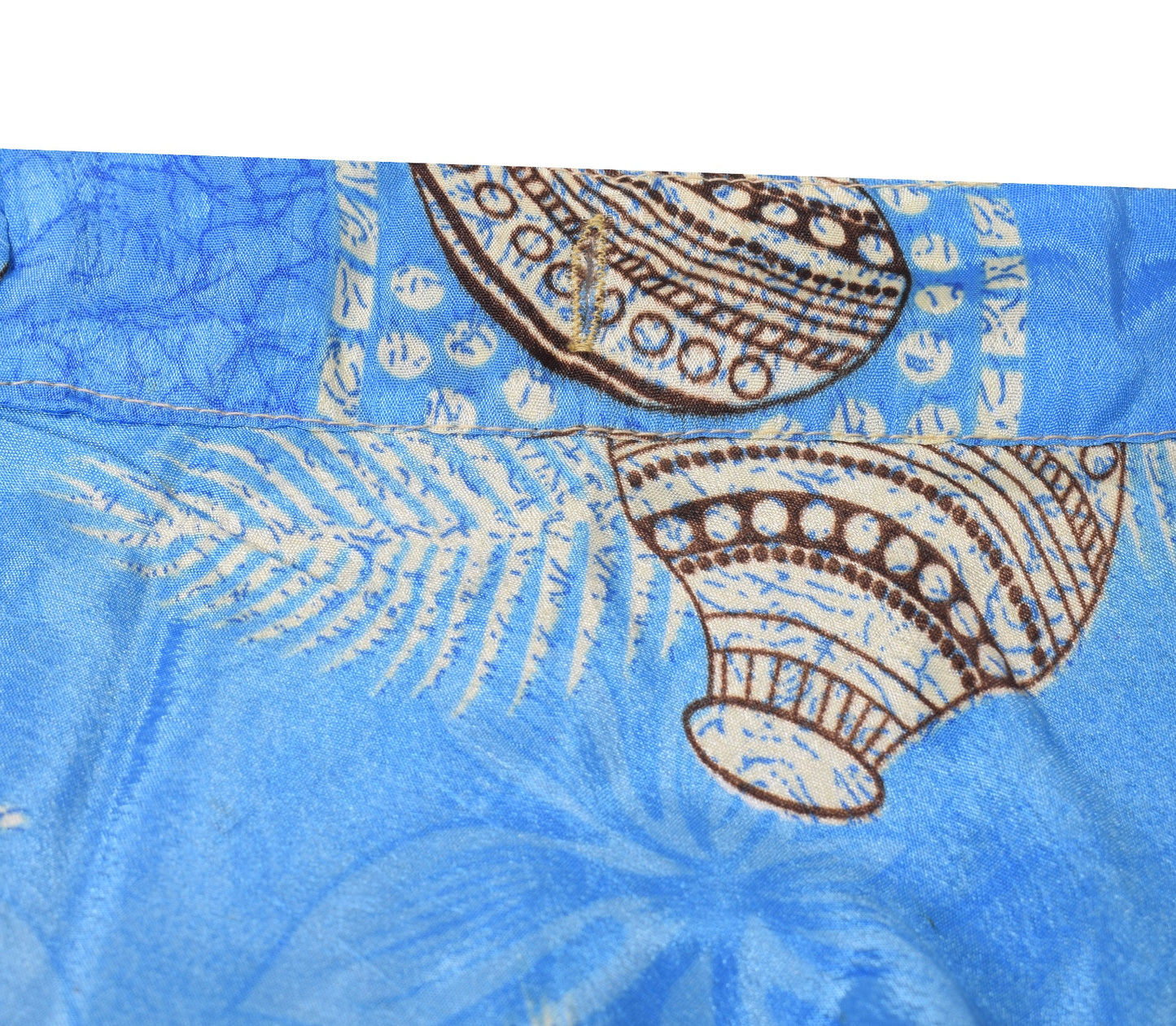 Sushila Vintage Magic Wrap Reversible Skirt Floral Art Silk Saree Beach Dress